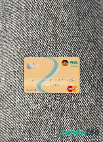 Botswana First National bank master card wygląd fotograficzny skan PSD + zdjęcie